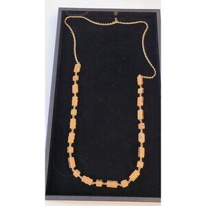 Vintage Kate Spade New York Peach Lucite Rectangular Bead Necklace